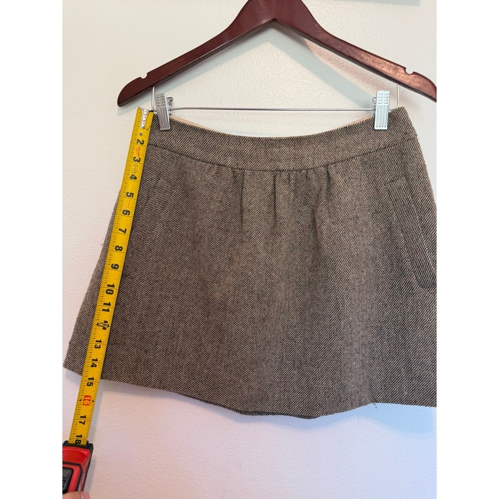 J.Crew women's wool mini skirt,pockets size 6,work formal casual y2k,chic,prepp - Picture 9 of 10